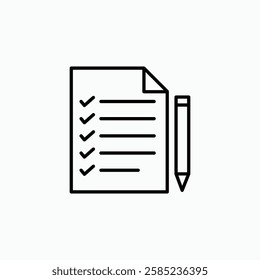 Exam icon. simple vector icon