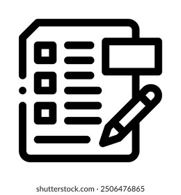 exam icon with style outline