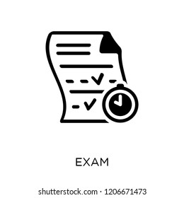 Exam icon. Exam symbol design from Education collection.