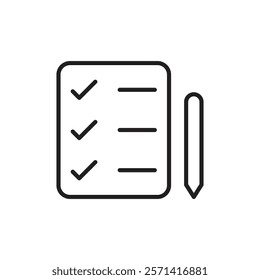 Exam icon Thin line vector