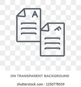 Exam icon. Trendy flat vector Exam icon on transparent background from E-learning and education collection. High quality filled Exam symbol use for web and mobile