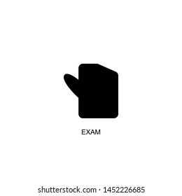 exam icon vector black design