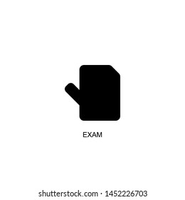 exam icon vector black design