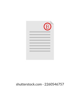 Icono de examen. Ilustración vectorial en un fondo blanco.
