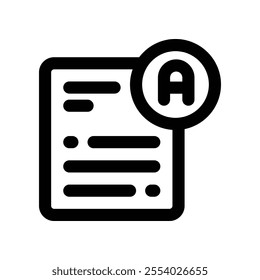 exam icon. vector line icon for your website, mobile, presentation, and logo design.