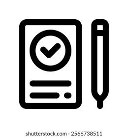 exam icon. vector line icon for your website, mobile, presentation, and logo design.