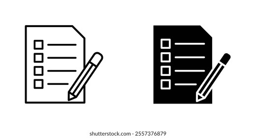 Exam Icon vector. liner and flat style icons set.