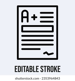 exam icon, Vector On White Background.