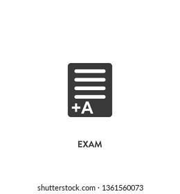 exam icon vector. exam sign on white background. exam icon for web and app