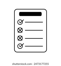exam icon with white background vector stock illustration
