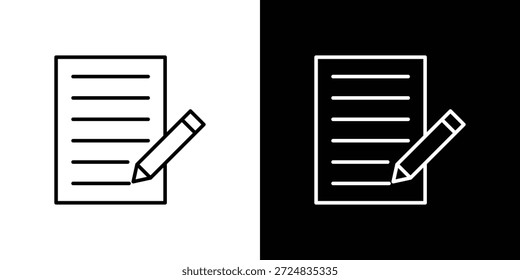 Exam icons vector.Editable stroke.linear style sign