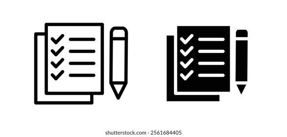 Exam icons for web ui designs