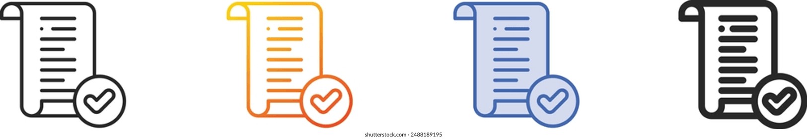 Icono de examen.Diseño lineal delgado, degradado, trazo azul y estilo audaz aislado sobre fondo blanco