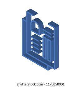 Exam isometric left top view 3D icon