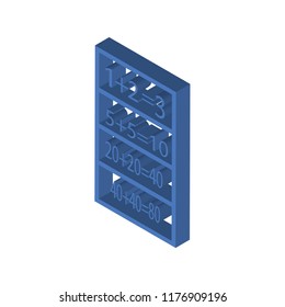 Exam isometric left top view 3D icon