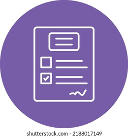 Exam line circle icon vector image. Can also be used for web apps, mobile apps and print media.