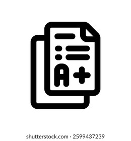 exam line icon. Clean and minimalist vector icon for websites, mobile apps, presentations, and logos. Fully scalable and customizable for any project.