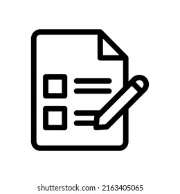 exam line icon illustration vector graphic