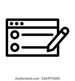 Prüfungszeilensymbol, Vektorgrafik