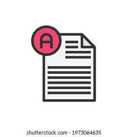 Exam Line Icon Vector Illustration