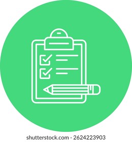 Prüfungslinie, Vektorsymbol, Entwurf