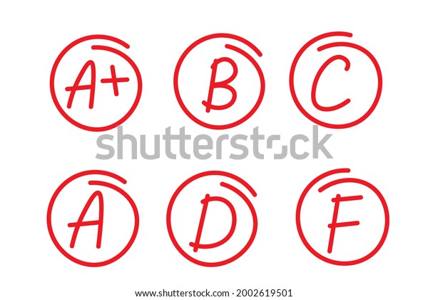 Exam Mark Icon Set Clipart Image Stock Vector (Royalty Free) 2002619501 ...