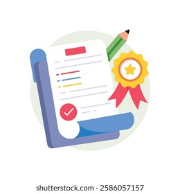 Exam Paper Concepts Style illustrations. EPS 10 File stock illustration