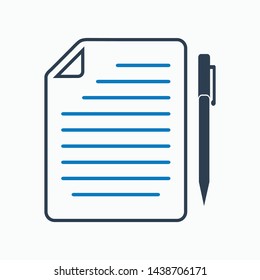 Exam paper icon. Flat style vector EPS.