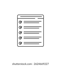 Papel de exame Vetor Glyph Icon Design. Ícone de teste moderno em estilo plano. ícone do formulário do aplicativo vetor de sinal. Testar o vetor do ícone isolado no fundo branco. Símbolo, ilustração de logotipo. Arquivo Eps 38.