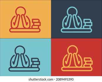 Exam Preparation Logo Template, Simple Flat Icon of education,student,exam