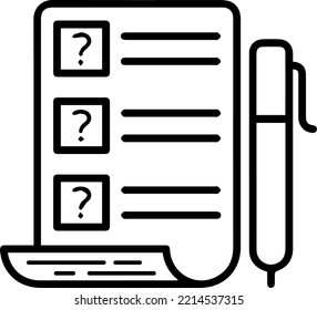 Papel de preguntas de examen y diseño de vectores de lápiz