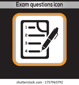 Exam questions icon. vector graphics