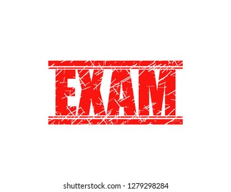 Exam red stamp