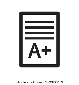 Exam result icon - education report icon