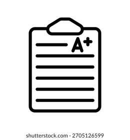 Ícone de linha Resultados do exame , vetor, pixel perfect, arquivo ilustrador 