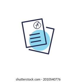 exam results paper vector icon A+ success excellent