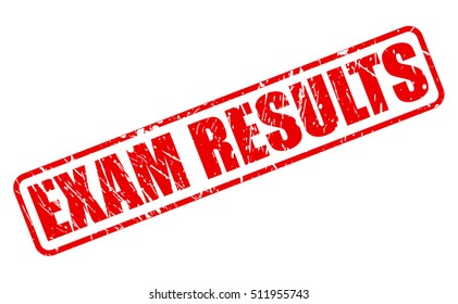 EXAM RESULTS red stamp text on white
