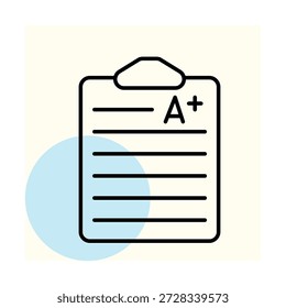 Vector de resultados del examen, píxel perfecto, archivo ilustrador 