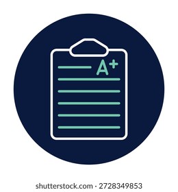 Vector de resultados del examen, píxel perfecto, archivo ilustrador 