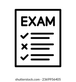 Exam sheet vector design isolated on white background