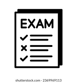 Exam sheet vector design isolated on white background