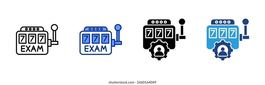 Exam Slot icon sheet multiple style collection