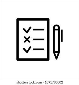 Exam Test Icon Vector Graphic Illustration