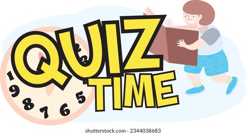 EXAM TIME OR QUIZ TIME, VECTOR ILLUSTRATION