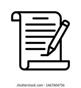 Exam vector, Back to school line style icon