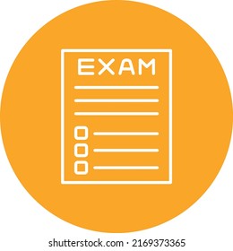 Icono de vector de examen. Se puede usar para imprimir, móviles y aplicaciones web.