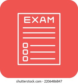Exam vector icon. Can be used for printing, mobile and web applications.