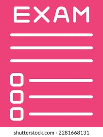 Exam vector icon. Can be used for printing, mobile and web applications.