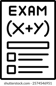 Exam vector icon. Can be used for printing, mobile and web applications.