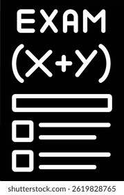 Exam vector icon. Can be used for printing, mobile and web applications.